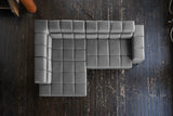 KAWOLA Sofa NELSON Ecksofa Leder anthrazit