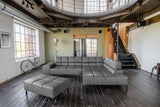 KAWOLA Sofa NELSON Ecksofa Leder anthrazit