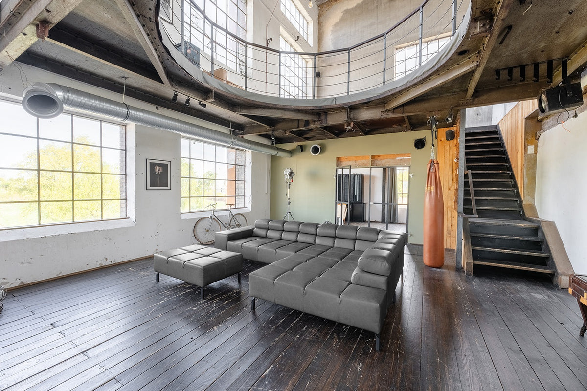 KAWOLA Sofa NELSON Ecksofa Leder anthrazit