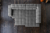 KAWOLA Sofa NELSON Ecksofa Leder anthrazit