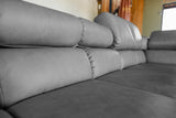 KAWOLA Sofa NELSON Ecksofa Leder anthrazit