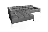 KAWOLA Sofa NELSON Ecksofa Leder anthrazit
