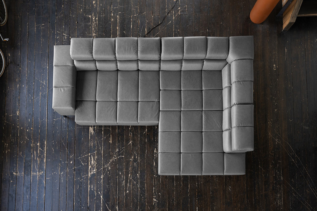 KAWOLA Sofa NELSON Ecksofa Leder anthrazit