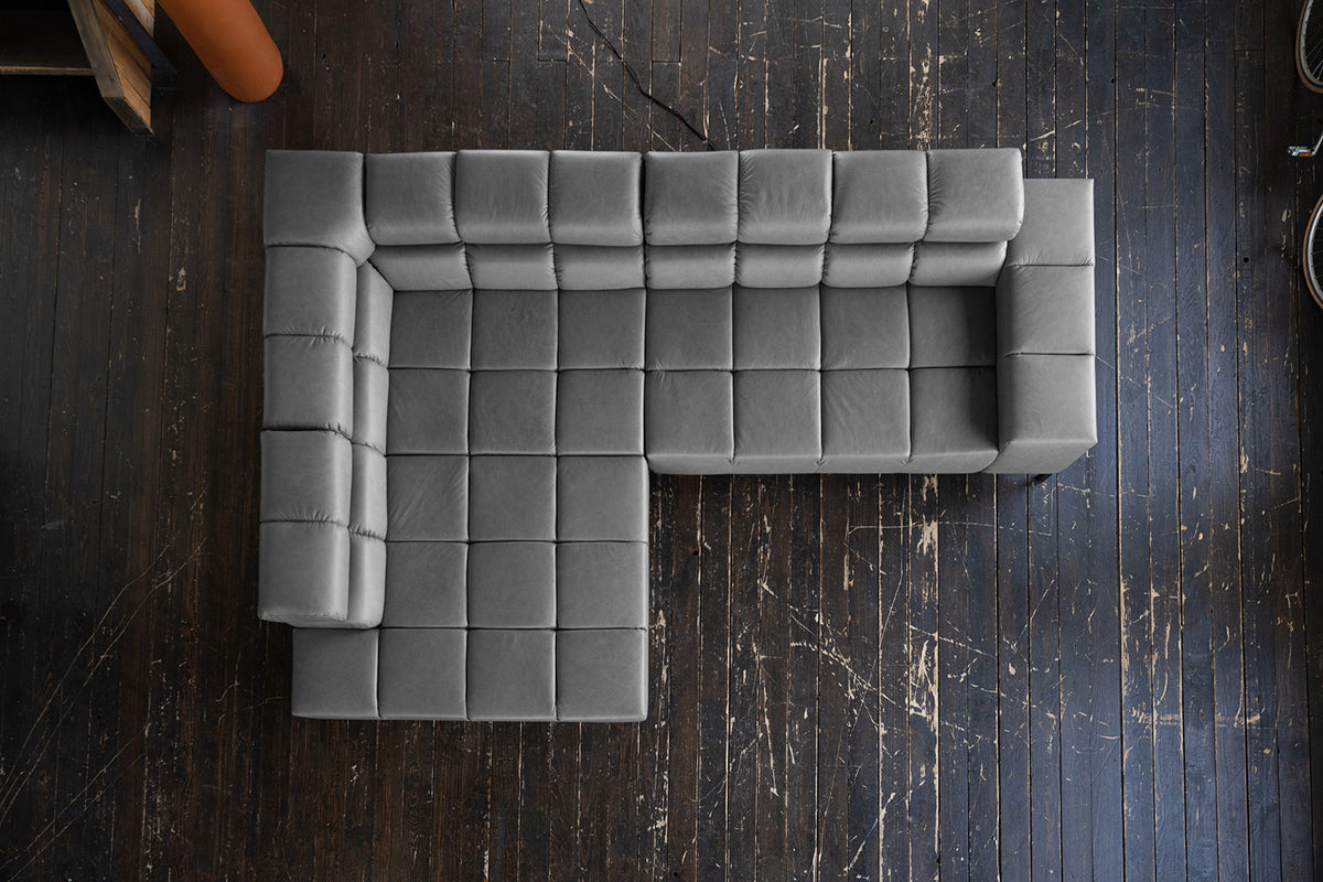 KAWOLA Sofa NELSON Ecksofa Leder anthrazit