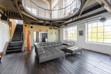 KAWOLA Sofa NELSON Ecksofa Leder anthrazit