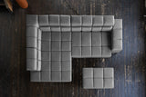 KAWOLA Sofa NELSON Ecksofa Leder anthrazit