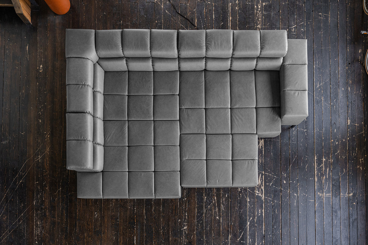 KAWOLA Sofa NELSON Ecksofa Leder anthrazit