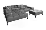 KAWOLA Sofa NELSON Ecksofa Leder anthrazit