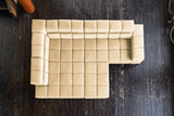KAWOLA Sofa NELSON Ecksofa Leder beige