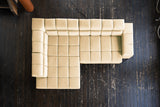 KAWOLA Sofa NELSON Ecksofa Leder beige