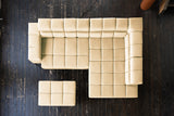 KAWOLA Sofa NELSON Ecksofa Leder beige