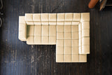KAWOLA Sofa NELSON Ecksofa Leder beige