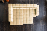 KAWOLA Sofa NELSON Ecksofa Leder beige