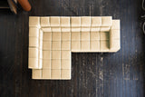 KAWOLA Sofa NELSON Ecksofa Leder beige