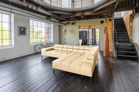 KAWOLA Sofa NELSON Ecksofa Leder beige, Rechts, Ohne Zusatzausstattung, Relaxfunktion
