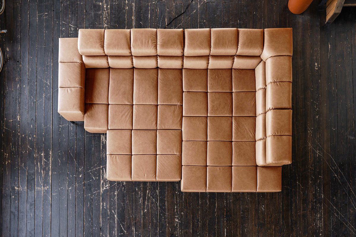 KAWOLA Sofa NELSON Ecksofa Leder cognac