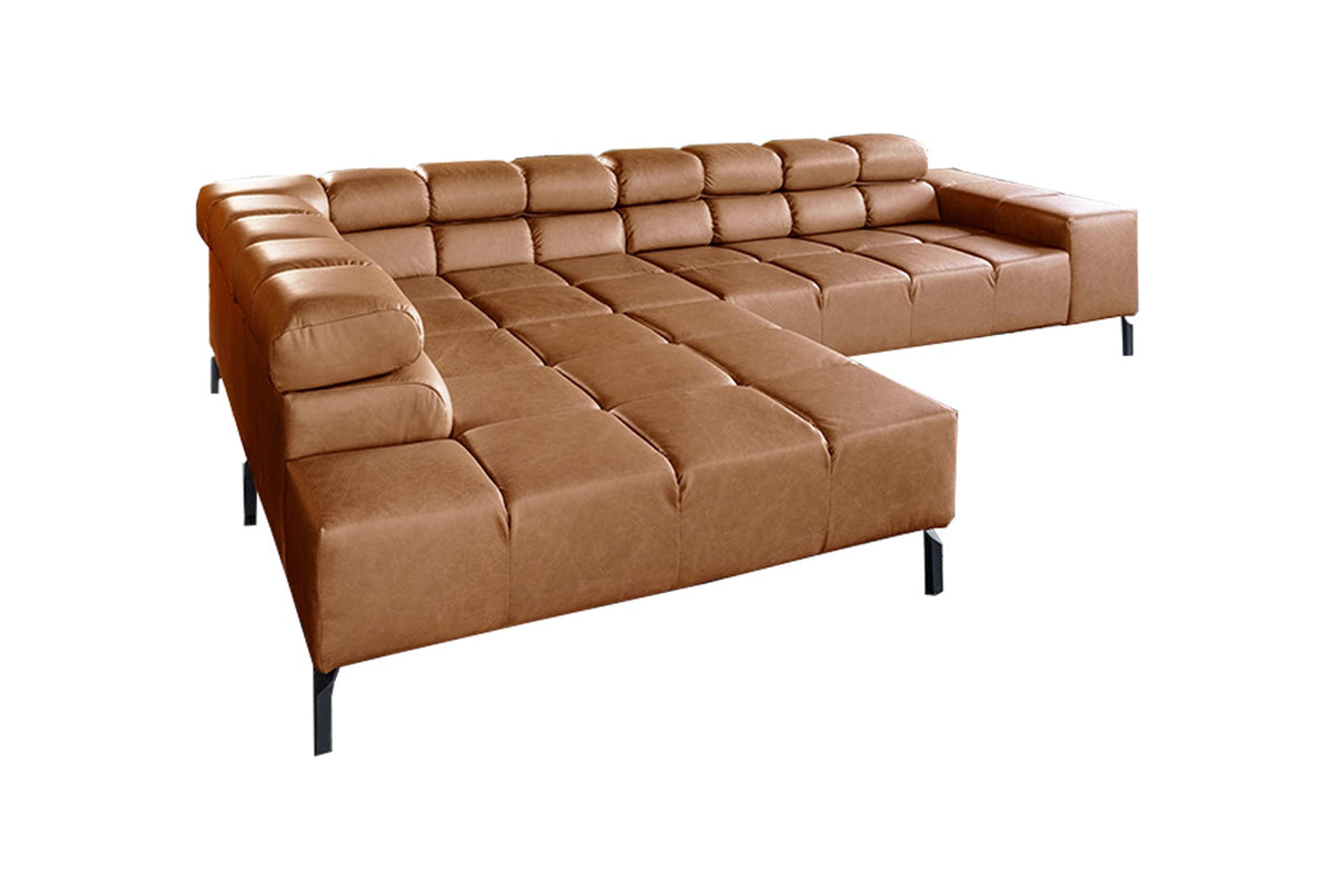 KAWOLA Sofa NELSON Ecksofa Leder cognac