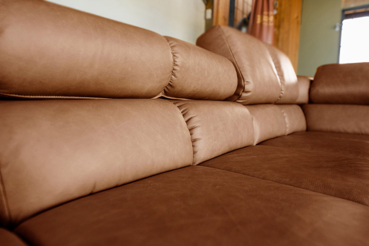 KAWOLA Sofa NELSON Ecksofa Leder cognac
