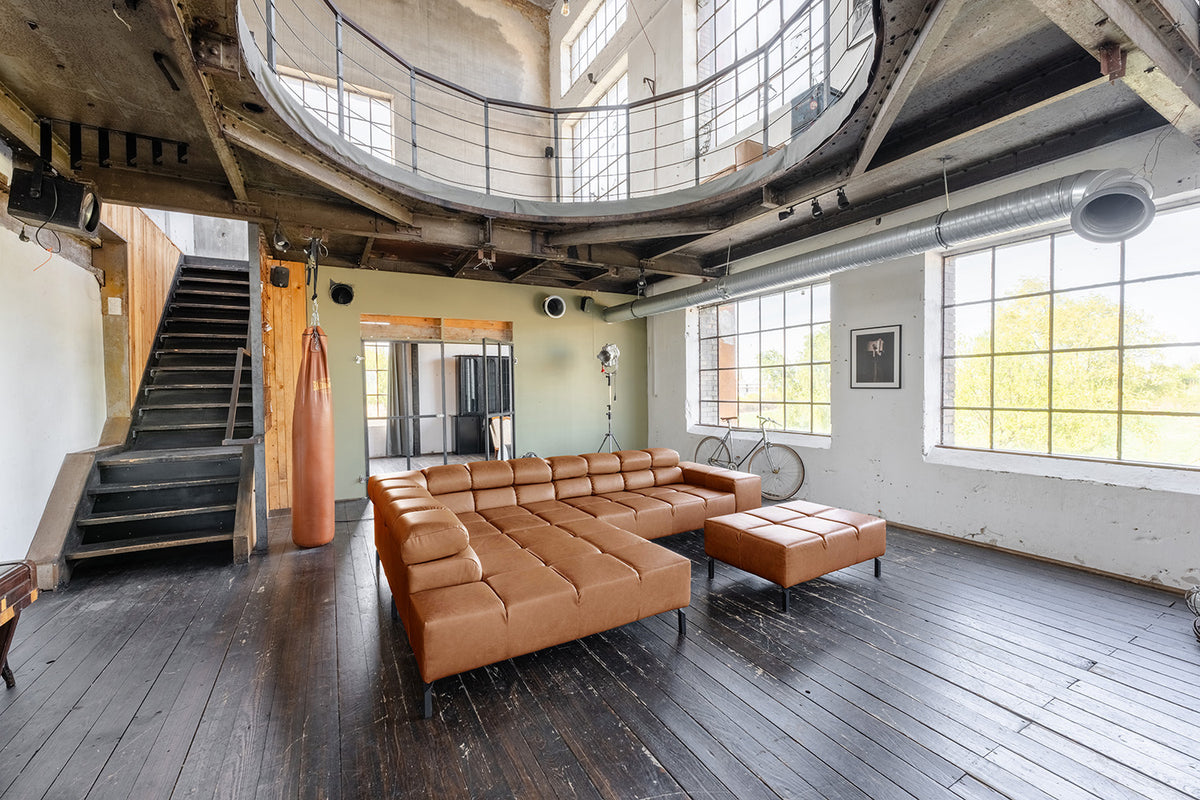 KAWOLA Sofa NELSON Ecksofa Leder cognac