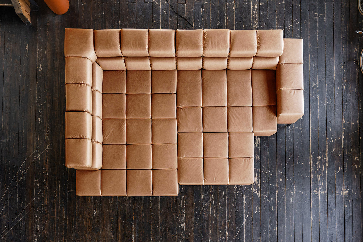 KAWOLA Sofa NELSON Ecksofa Leder cognac