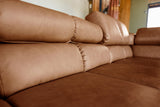 KAWOLA Sofa NELSON Ecksofa Leder cognac