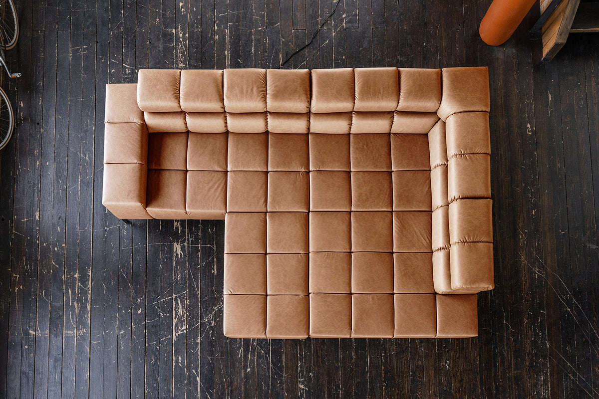 KAWOLA Sofa NELSON Ecksofa Leder cognac
