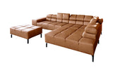 KAWOLA Sofa NELSON Ecksofa Leder cognac