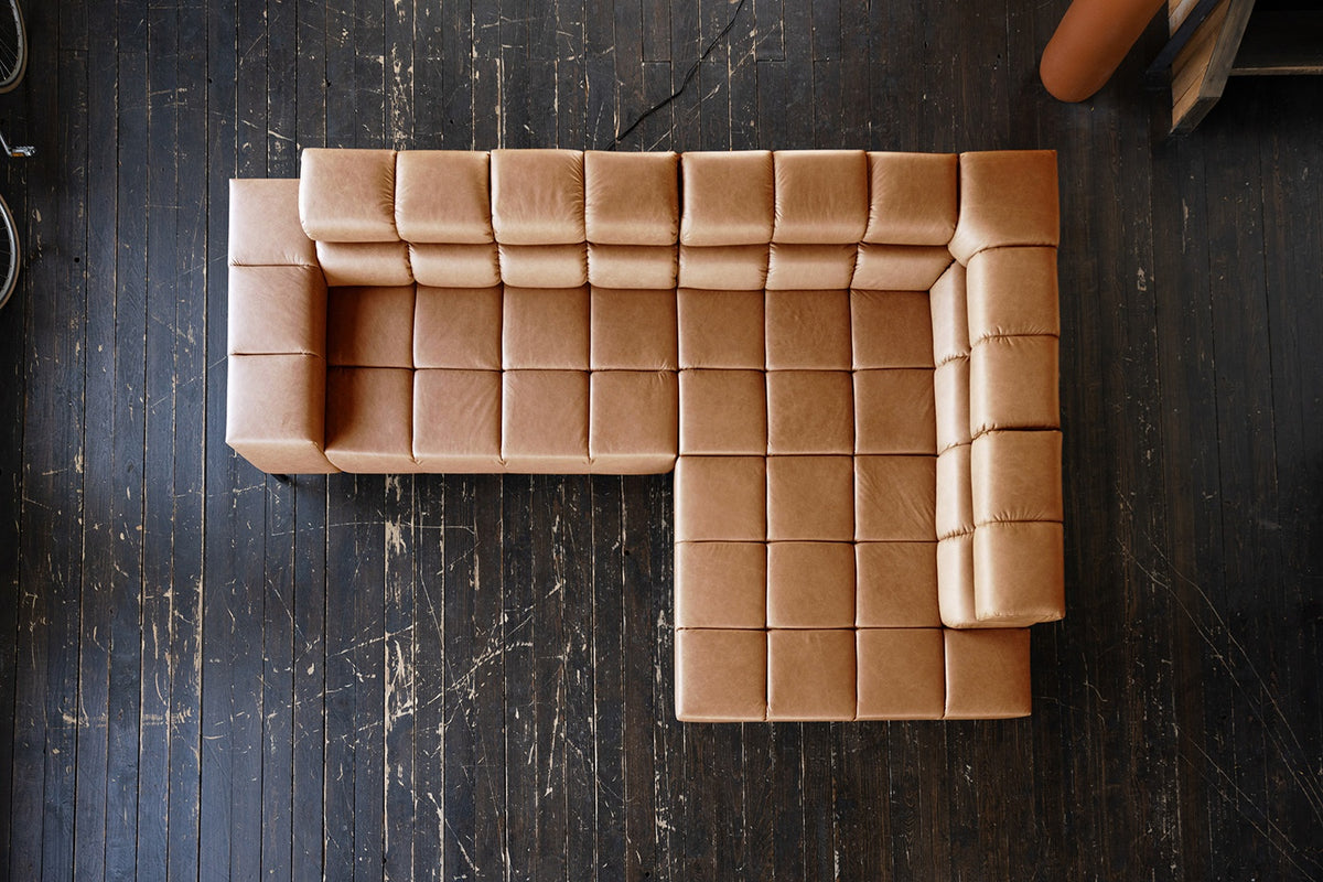 KAWOLA Sofa NELSON Ecksofa Leder cognac