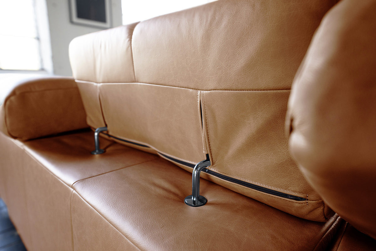 KAWOLA Sofa NELSON Ecksofa Leder cognac