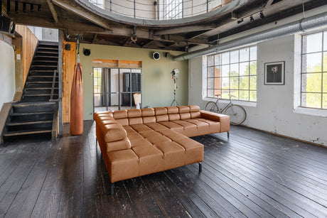 KAWOLA Sofa NELSON Ecksofa Leder cognac, Links, Ohne Zusatzausstattung, Relaxfunktion