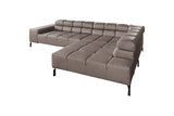 KAWOLA Sofa NELSON Ecksofa Leder dunkelbraun