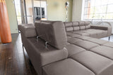 KAWOLA Sofa NELSON Ecksofa Leder dunkelbraun