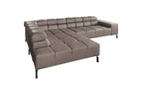 KAWOLA Sofa NELSON Ecksofa Leder dunkelbraun