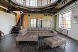 KAWOLA Sofa NELSON Ecksofa Leder dunkelbraun