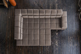 KAWOLA Sofa NELSON Ecksofa Leder dunkelbraun