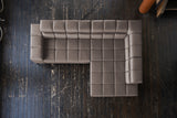 KAWOLA Sofa NELSON Ecksofa Leder dunkelbraun