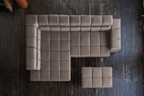 KAWOLA Sofa NELSON Ecksofa Leder dunkelbraun
