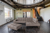 KAWOLA Sofa NELSON Ecksofa Leder dunkelbraun