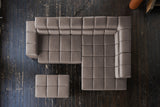 KAWOLA Sofa NELSON Ecksofa Leder dunkelbraun