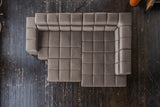 KAWOLA Sofa NELSON Ecksofa Leder dunkelbraun