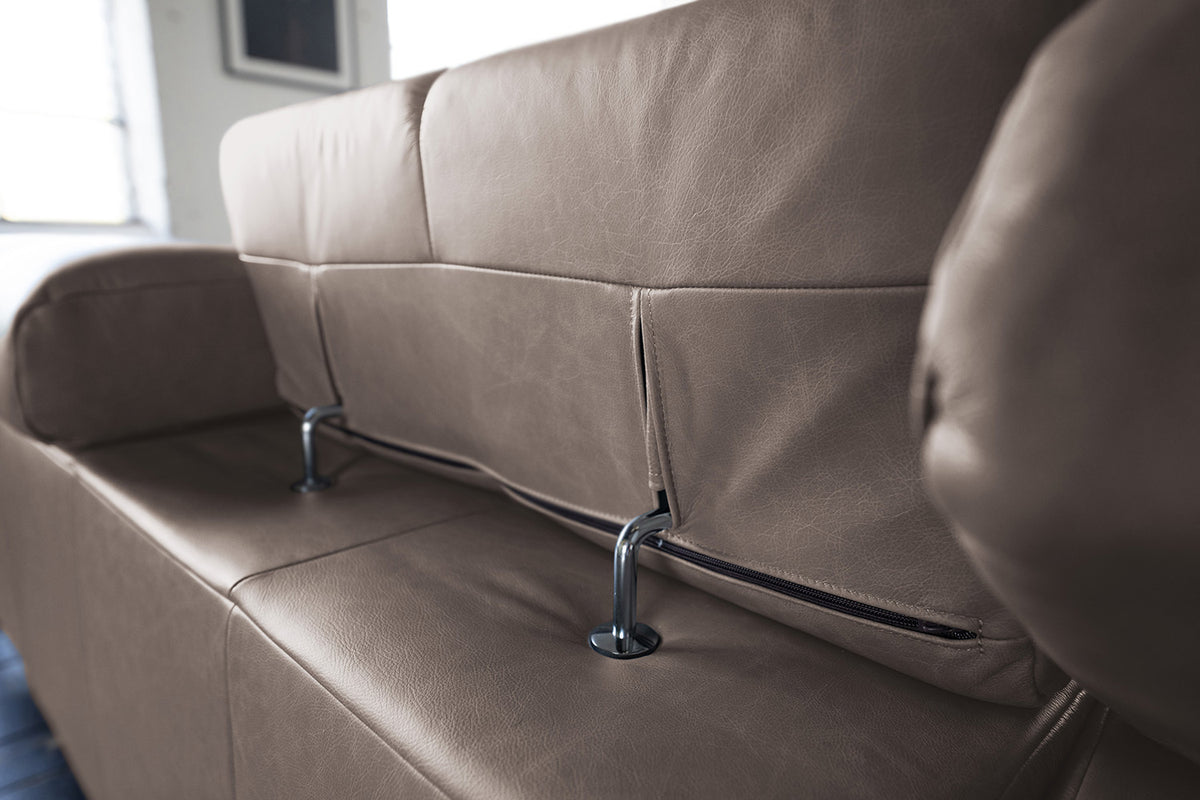 KAWOLA Sofa NELSON Ecksofa Leder dunkelbraun