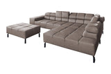 KAWOLA Sofa NELSON Ecksofa Leder dunkelbraun