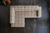 KAWOLA Sofa NELSON Ecksofa Leder grau