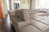 KAWOLA Sofa NELSON Ecksofa Leder grau