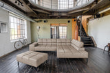 KAWOLA Sofa NELSON Ecksofa Leder grau