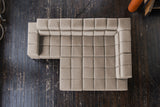 KAWOLA Sofa NELSON Ecksofa Leder grau