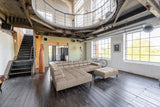 KAWOLA Sofa NELSON Ecksofa Leder grau