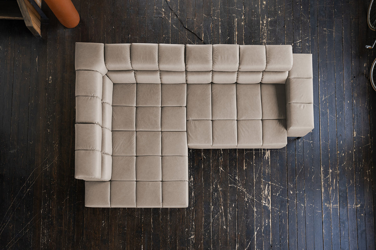 KAWOLA Sofa NELSON Ecksofa Leder grau