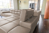 KAWOLA Sofa NELSON Ecksofa Leder grau
