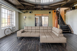KAWOLA Sofa NELSON Ecksofa Leder grau